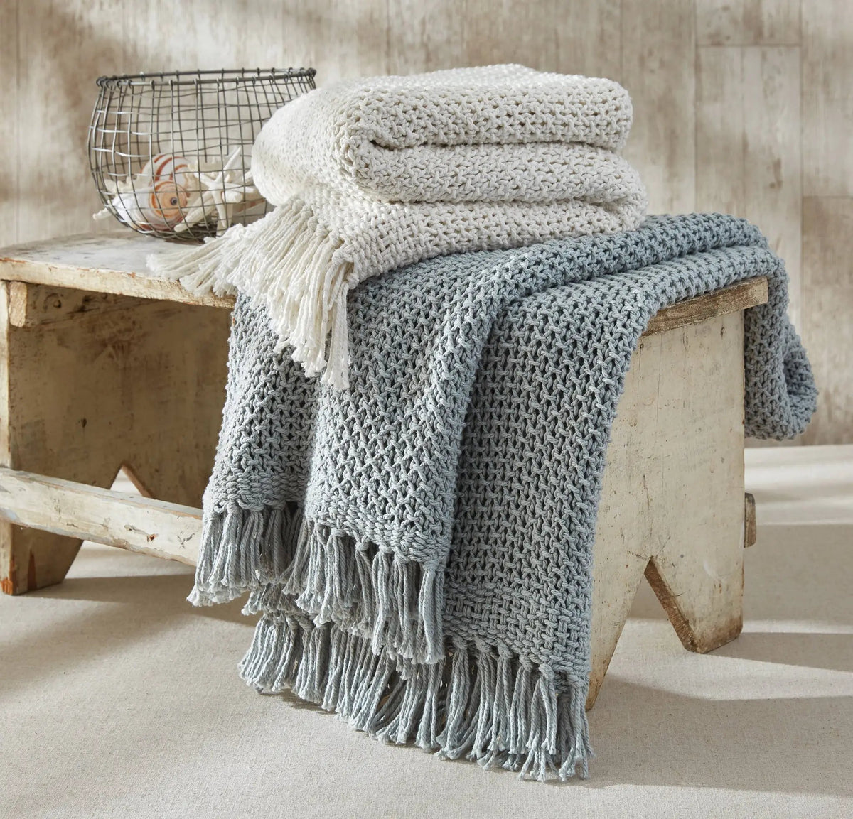Open Knit Throw by Split P
