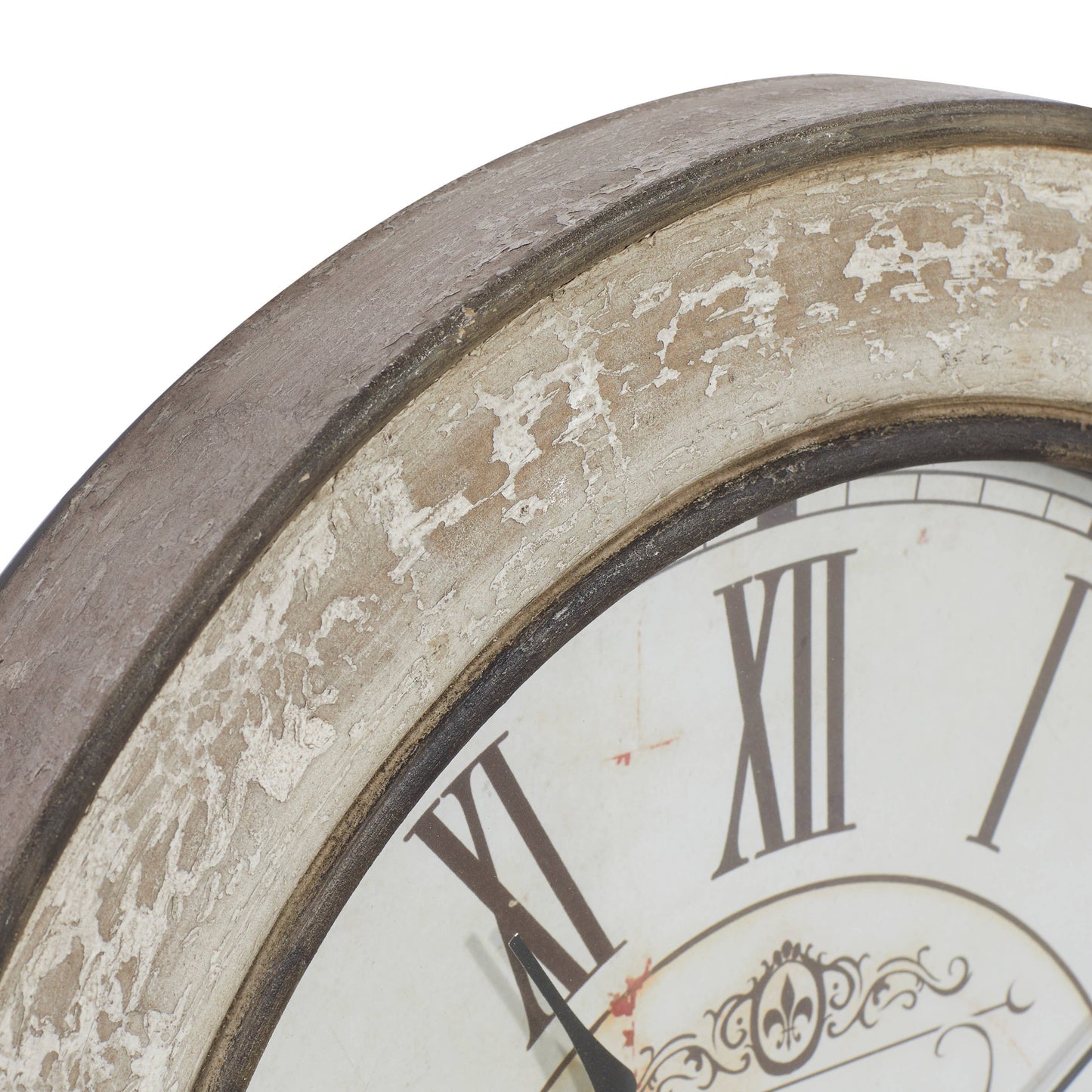 Vintage Cream Wooden Wall Clock - 49th & Magnolia