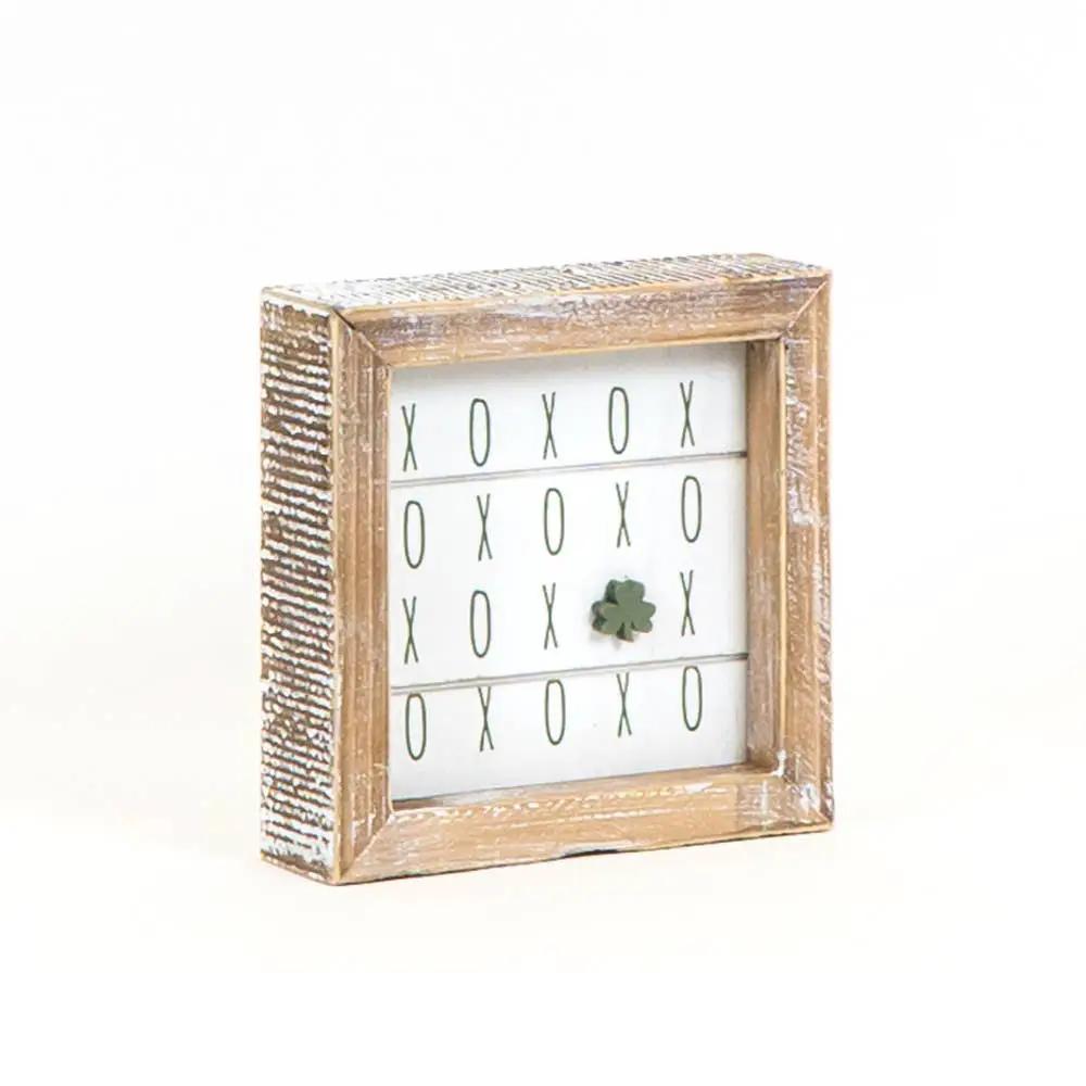 Reversible XOXO Lucky In Love Wood Sign by Adams & Co.