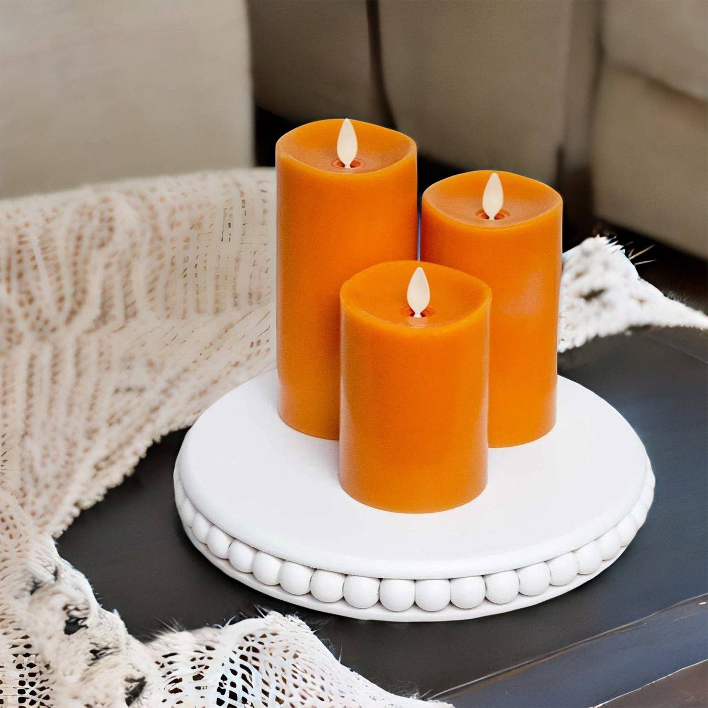 Beaded Pedestal Tiered Stands (Set of 3) - 49th & Magnolia
