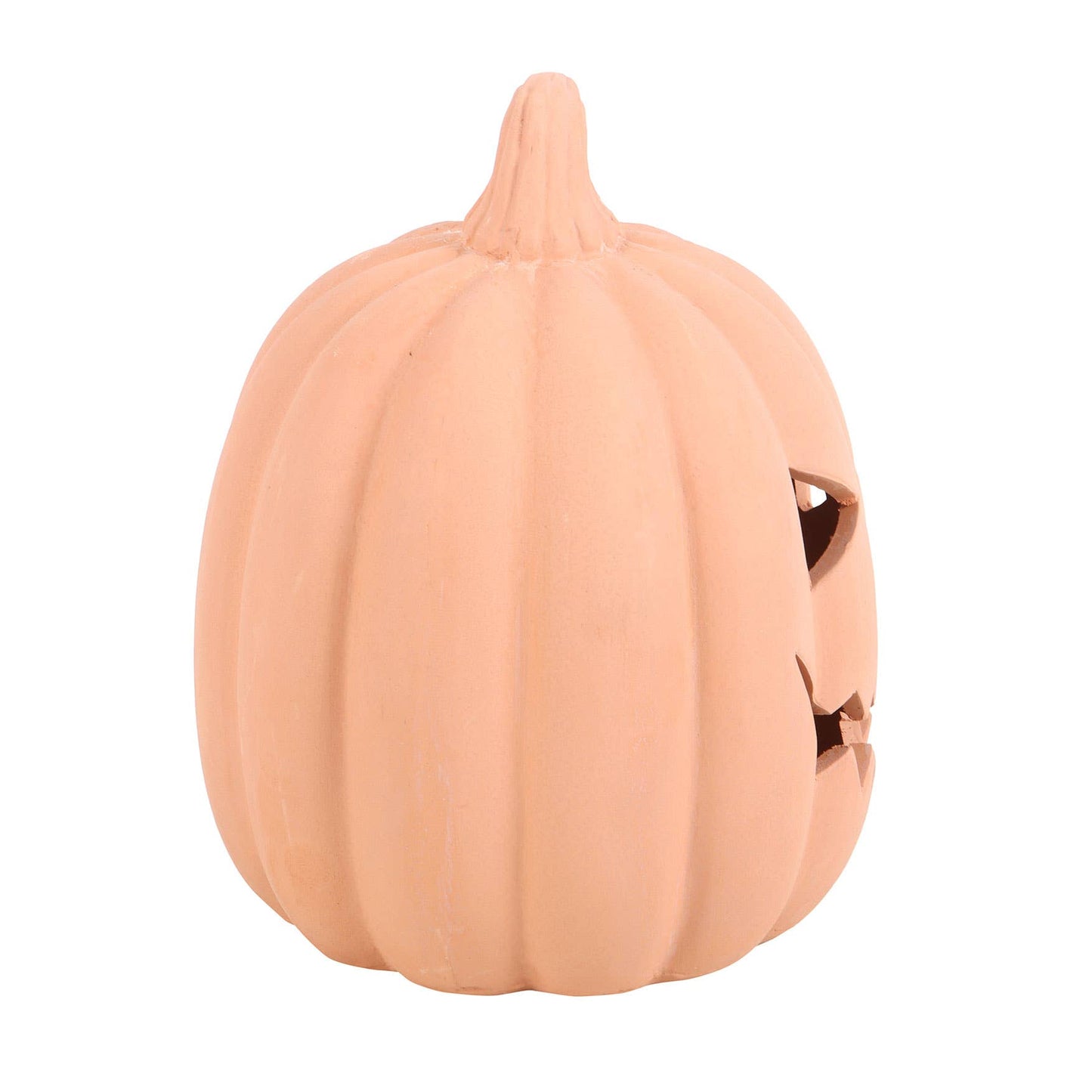 6" Terracotta Halloween Pumpkin Decoration