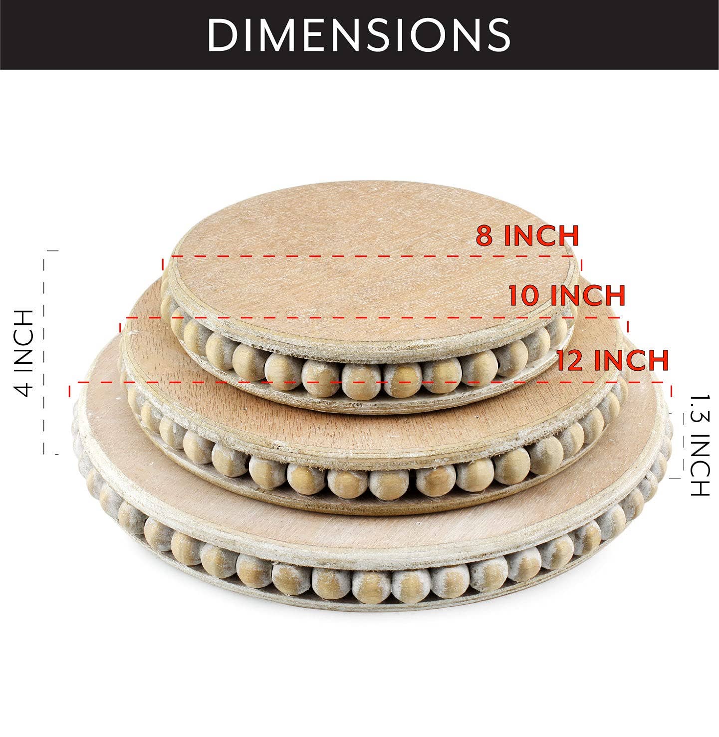 Beaded Pedestal Tiered Stands (Set of 3) - 49th & Magnolia