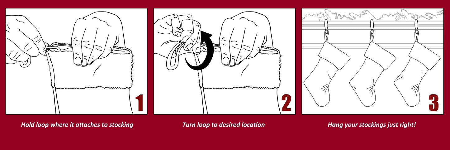 Off-White Knit HangRight® Stocking with Brown Fur Cuff - 49th & Magnolia