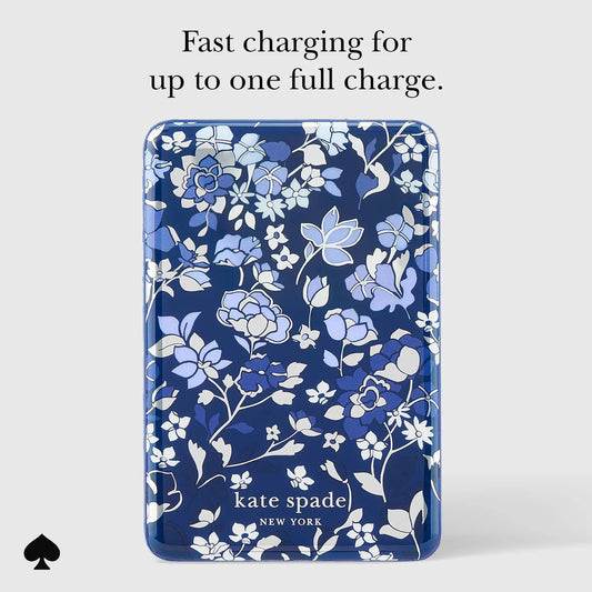 Kate Spade New York Flowerbed Blue MagSafe Battery Pack by Case-Mate