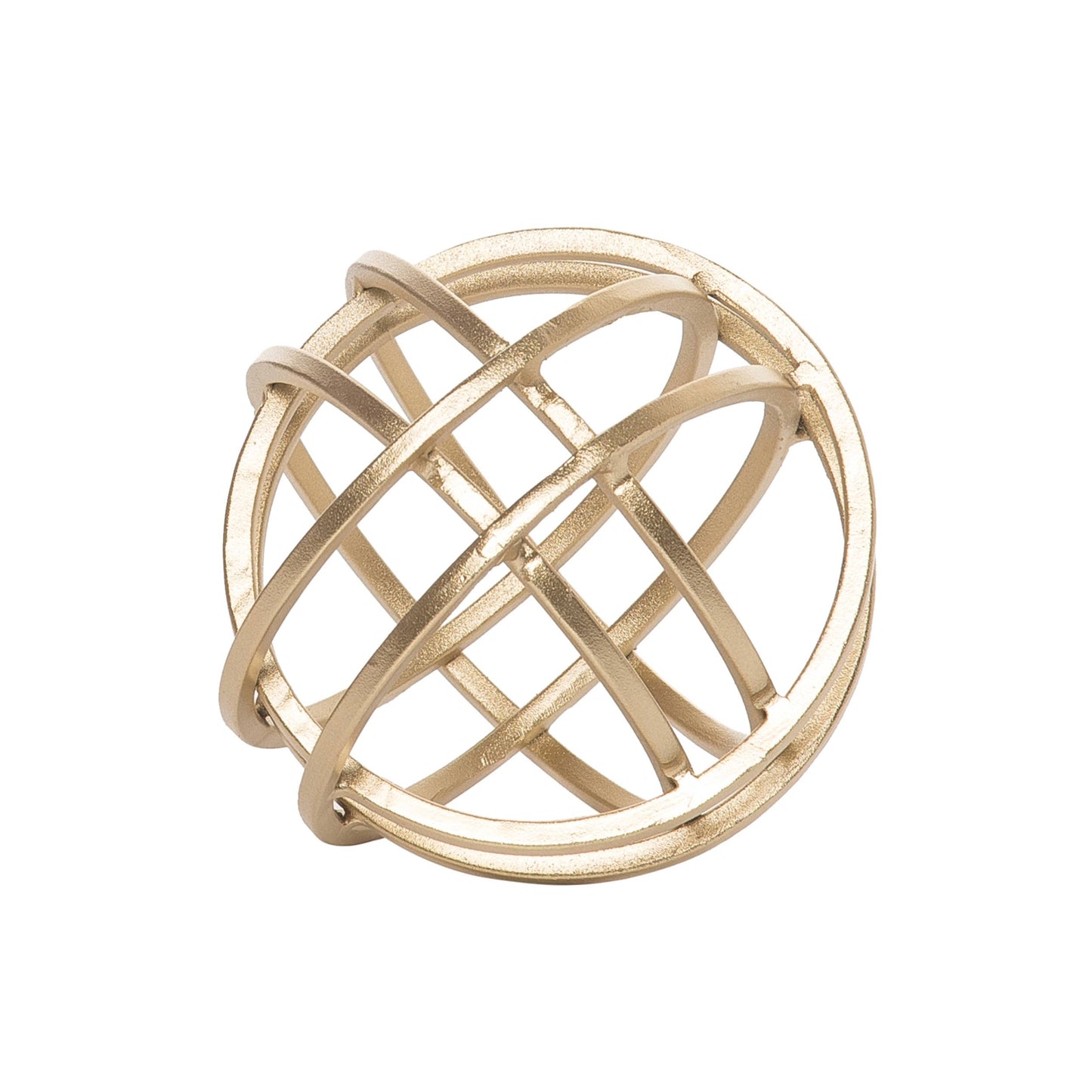 CLOSEOUT! VIP Iron 5.12 in. Gold Sphere Desk Sculpture - 49th & Magnolia