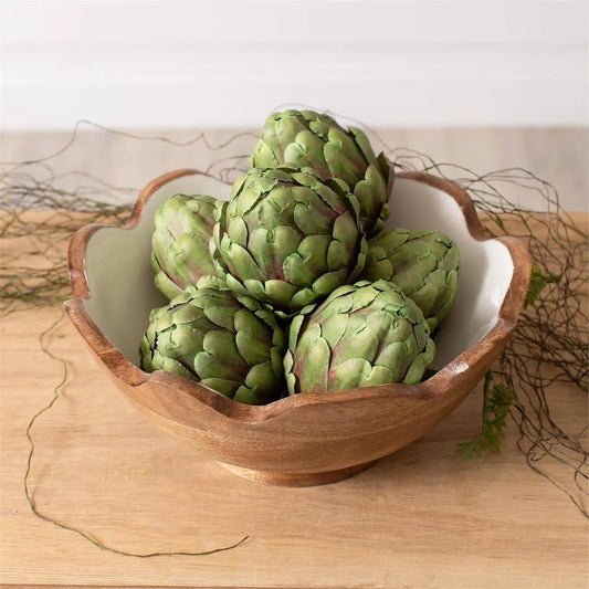 Green & Burgundy Faux Artichoke (Set of 6) by Audrey's Home & Gift