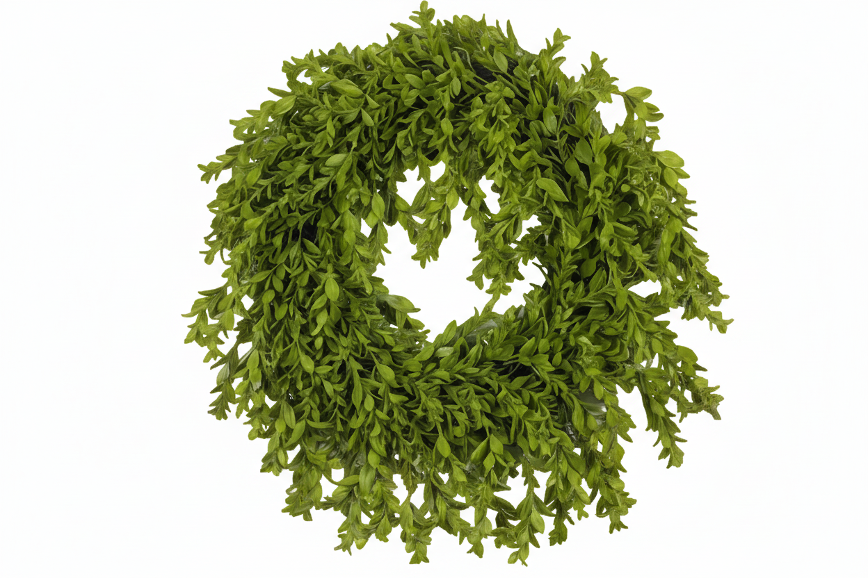24" RUSCUS LEAF WREATH