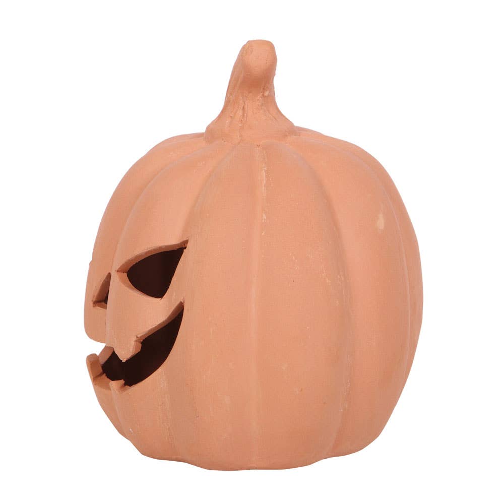 5" Terracotta Halloween Pumpkin Decoration