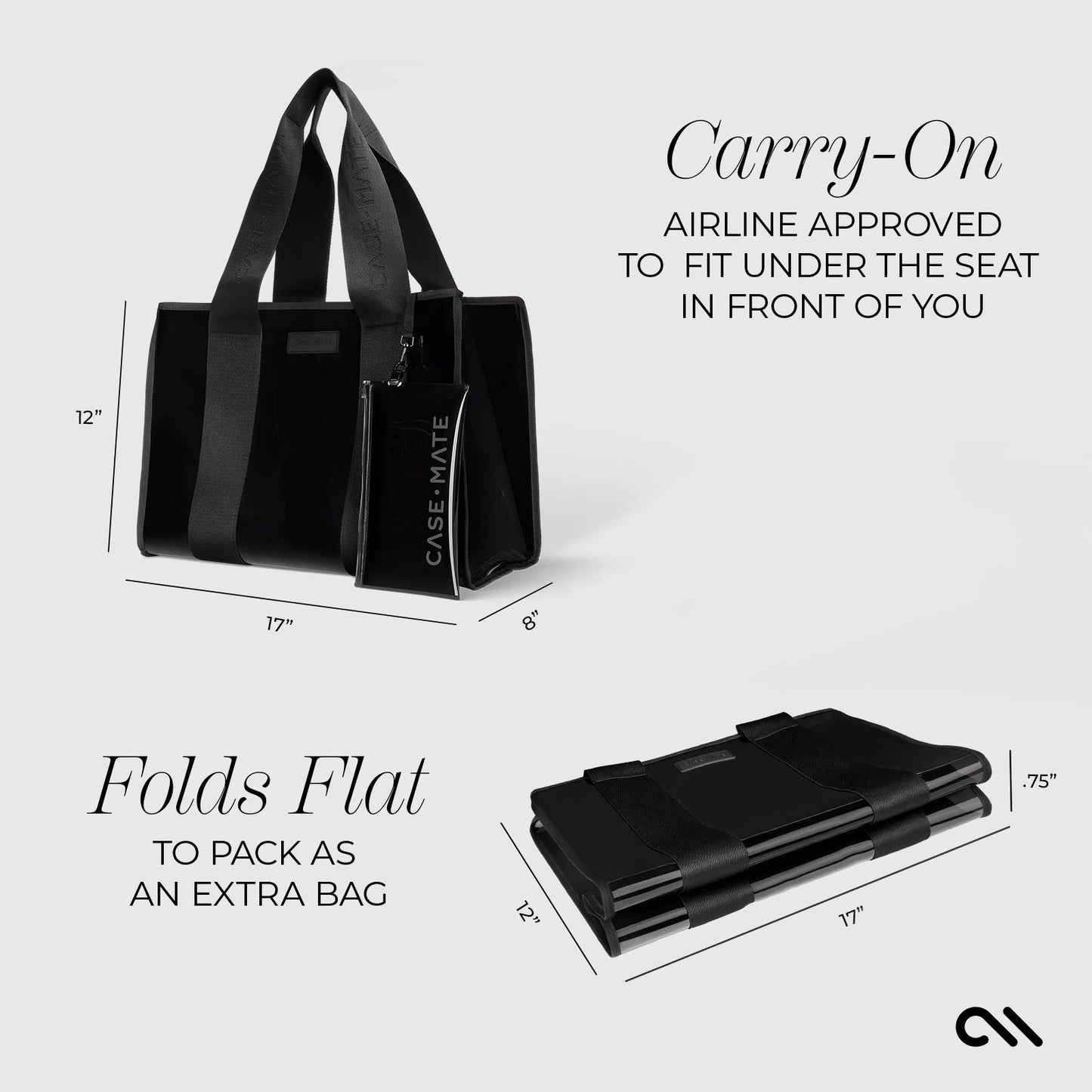 Case-Mate Midnight Black Jelly Tote Bag