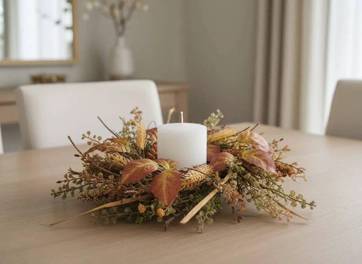 A Fall Gathering 6.5in Candle Ring by Wholesale Home Decor