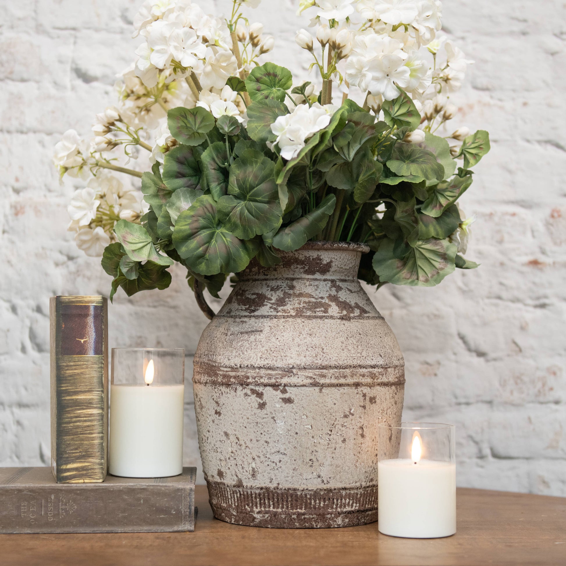 11.25" DISTRESSED METAL JUG - 49th & Magnolia