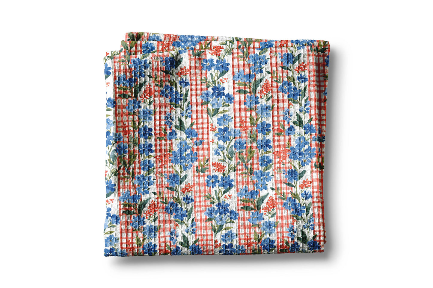 Floral 4th July Patriotic Red White Blue Kitchen Towel