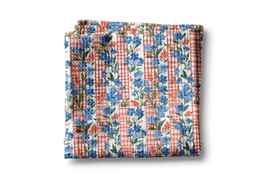 Floral 4th July Patriotic Red White Blue Kitchen Towel