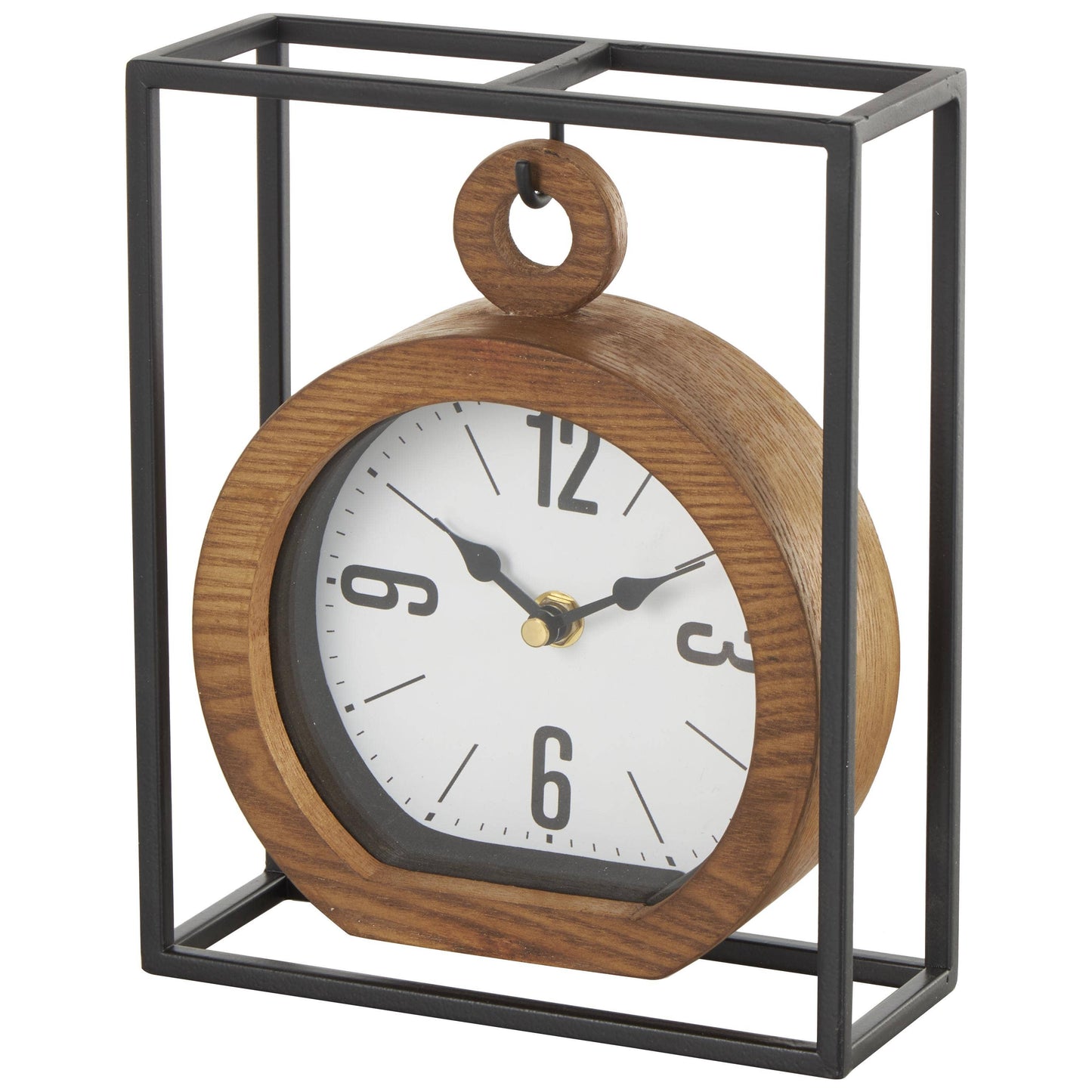 Industrial Brown Metal Clock