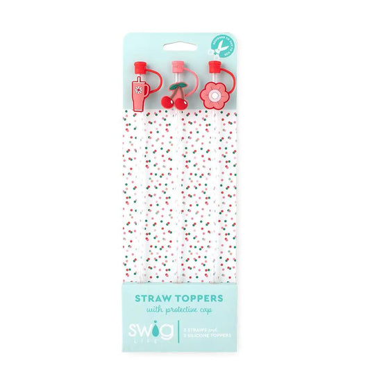 Cherry Pie Straw Topper Set by Swig Life