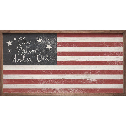 One Nation Under God Flag 16x8x1.5"