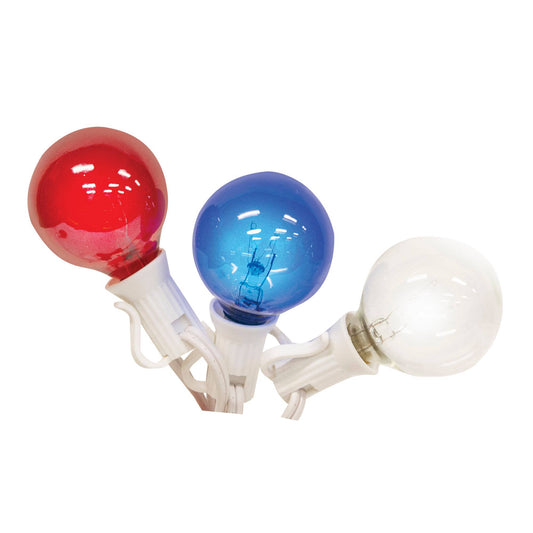 Patriotic Patio Lights, 10ct, 9ft Long