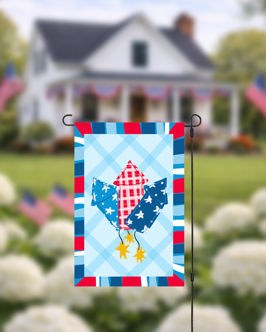 Fireworks Garden Flag