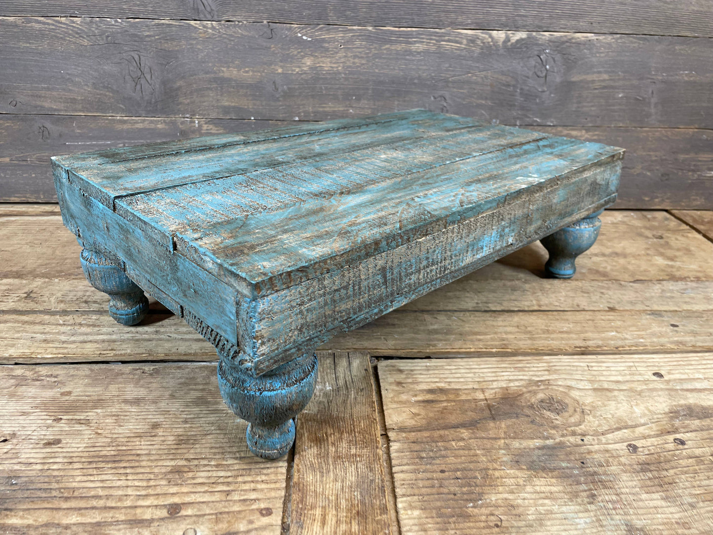 Conway-20x12 in Turquoise Cake Table-Display-Reclaimed Wood - 49th & Magnolia