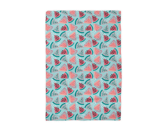 Watermelon Waffle Kitchen Towel Festival Summer Fruit Market by Canary Road
