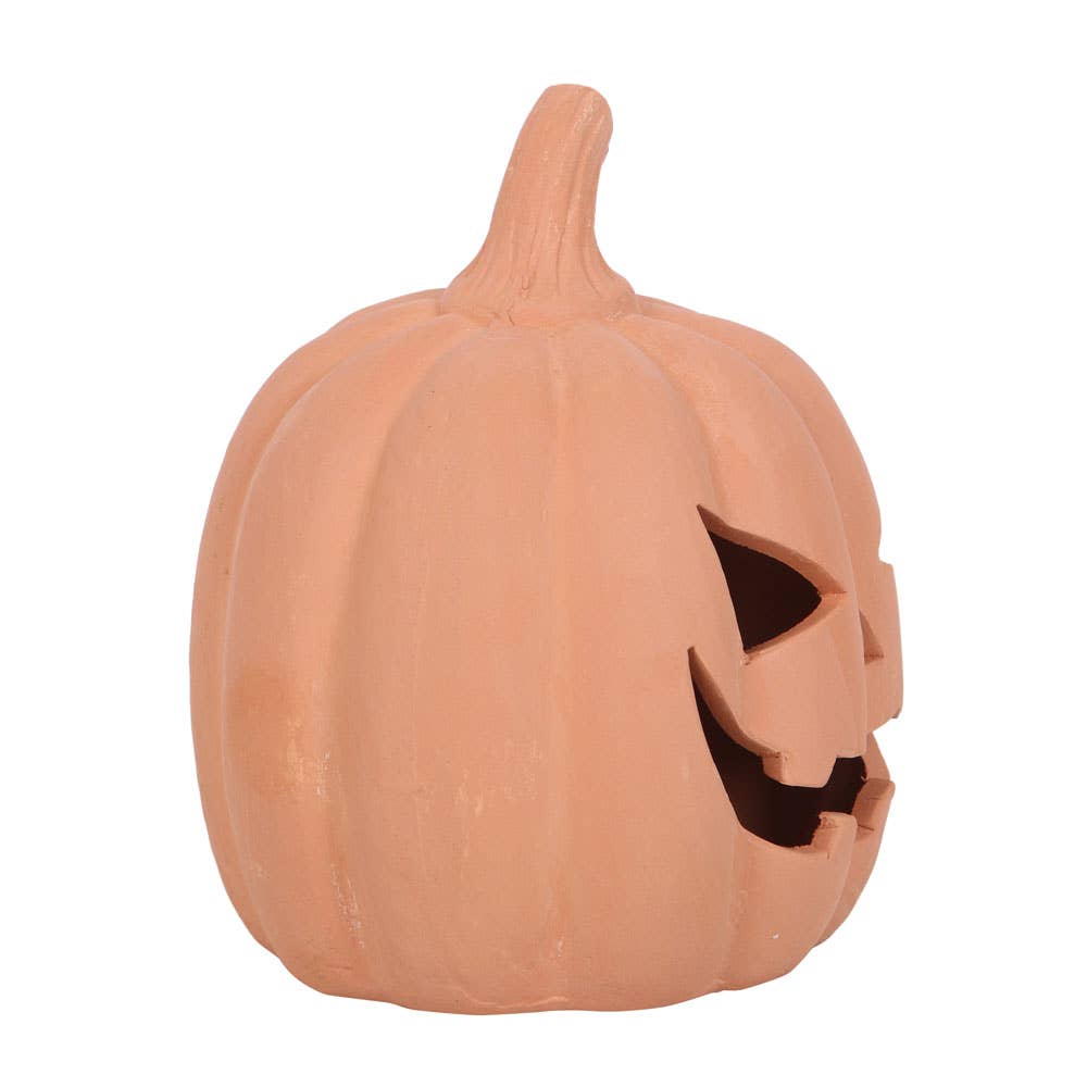 5" Terracotta Halloween Pumpkin Decoration