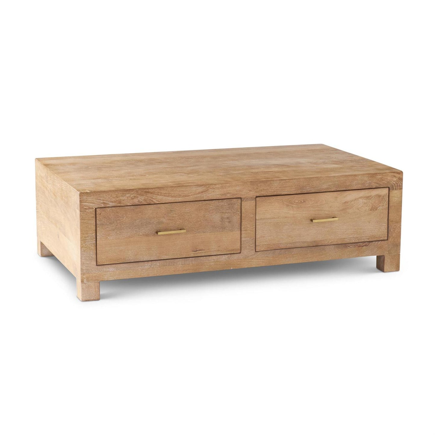 Charleston Light Mango Wood Coffee Table w/4 Drawers