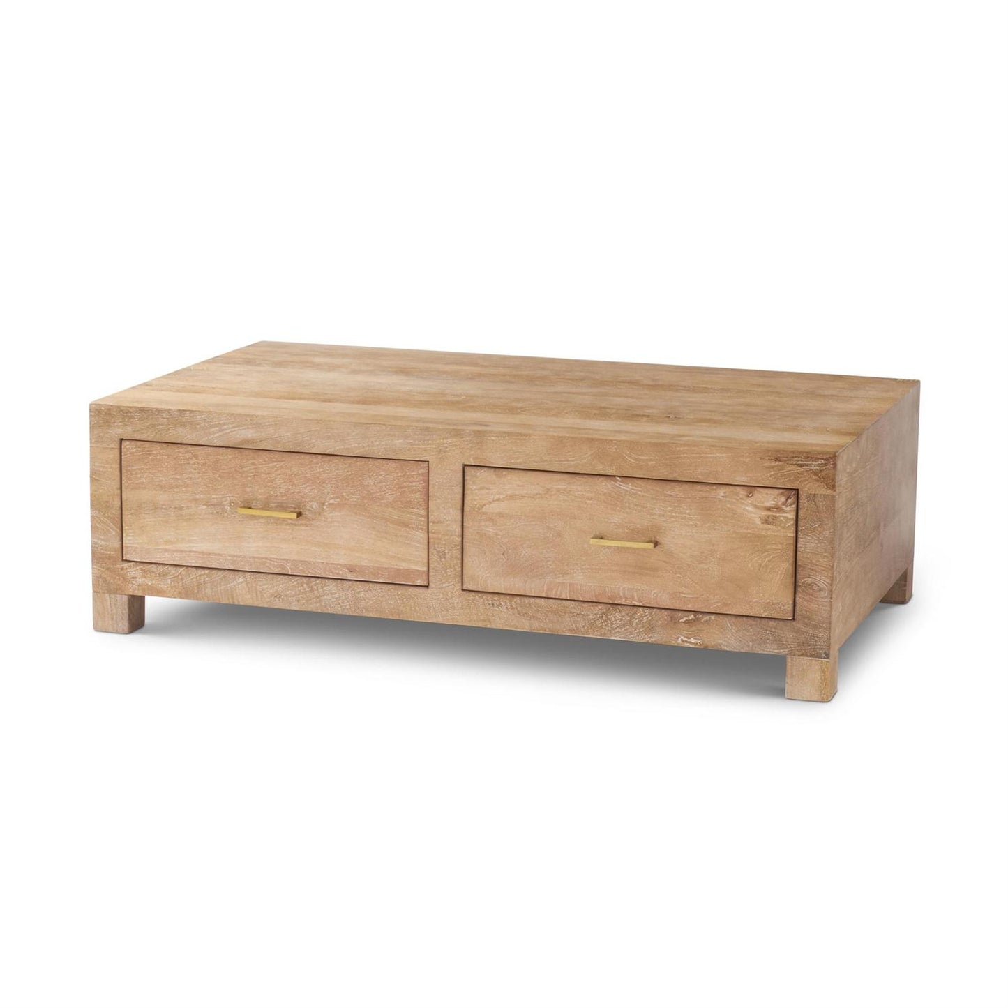 Charleston Light Mango Wood Coffee Table w/4 Drawers