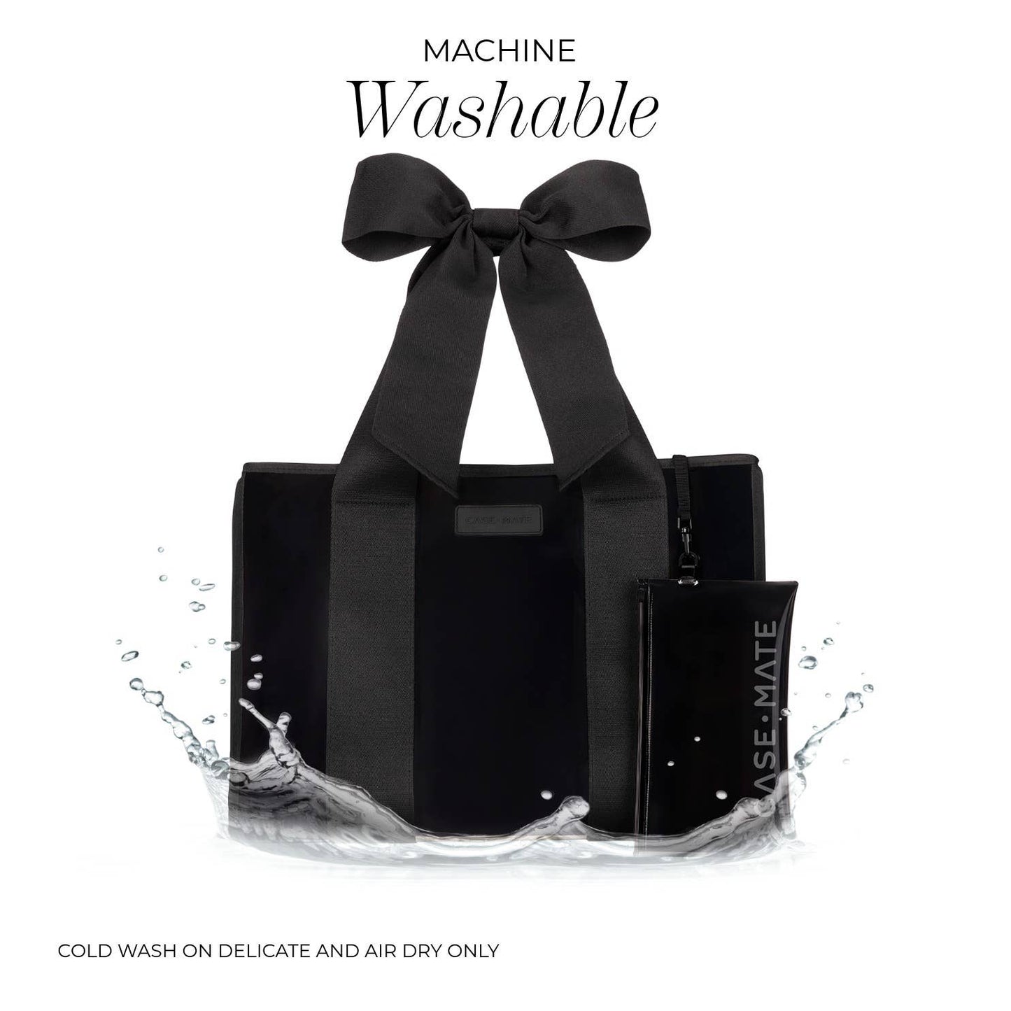 Case-Mate Midnight Black Bow Jelly Tote Bag