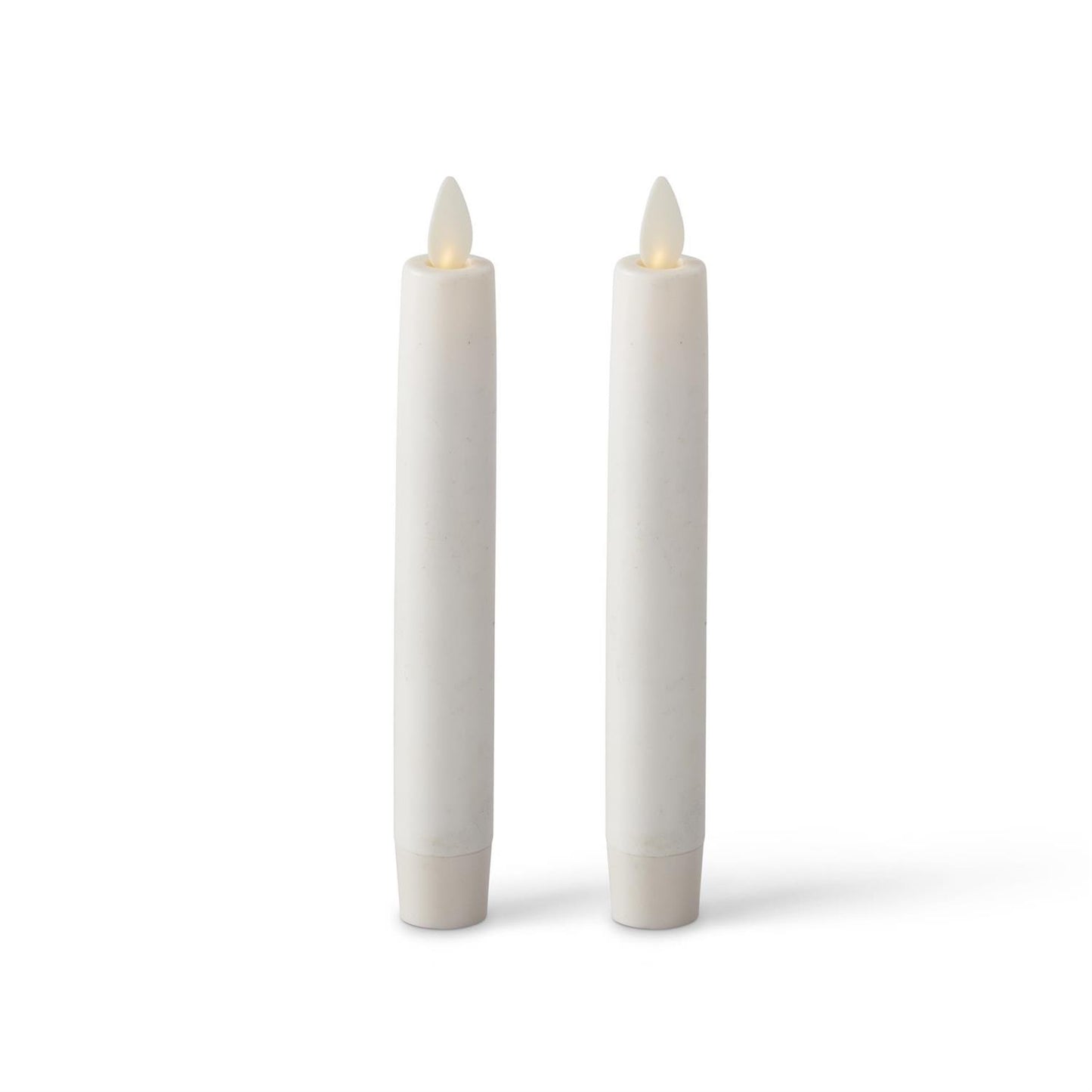 1" x 6" White Luminara Taper Candles (Set of 2)