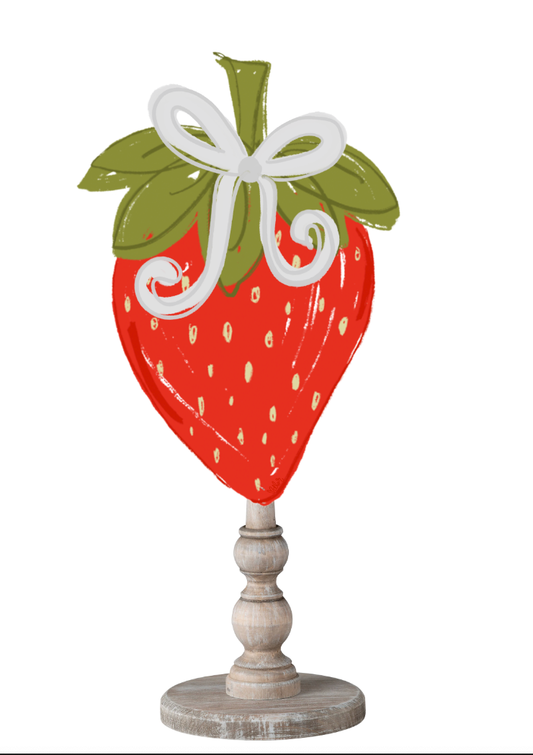 Strawberry with Bow Topper (Base Sold Separately)