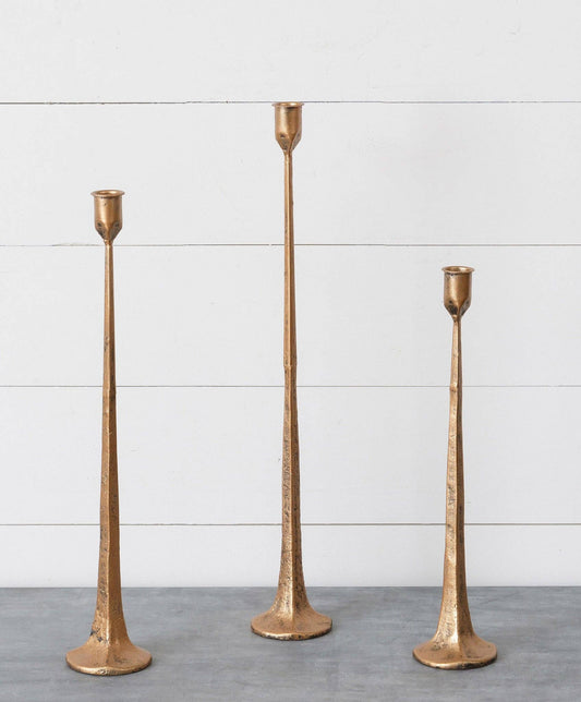 Iron Copper Hand Forged Metal Candle Holders - 49th & Magnolia
