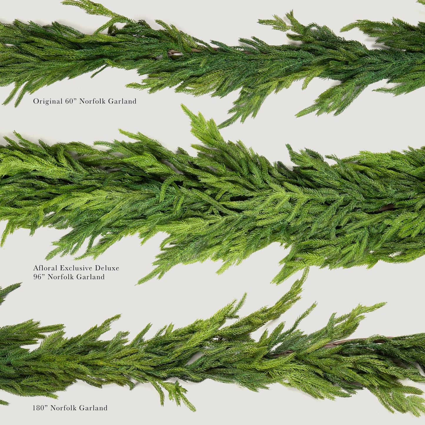 Real Touch Deluxe Norfolk Pine Garland - 96"