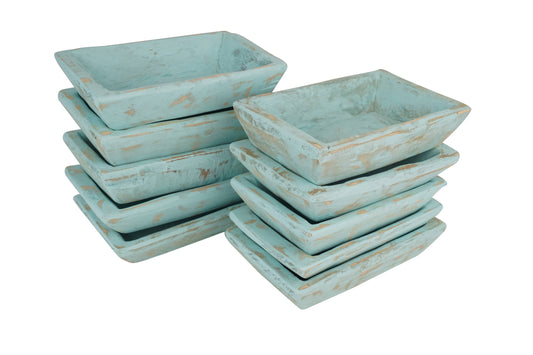 Sierra Dough Bowl-6x12 inches-Candle Ready-Seaside Blue - 49th & Magnolia