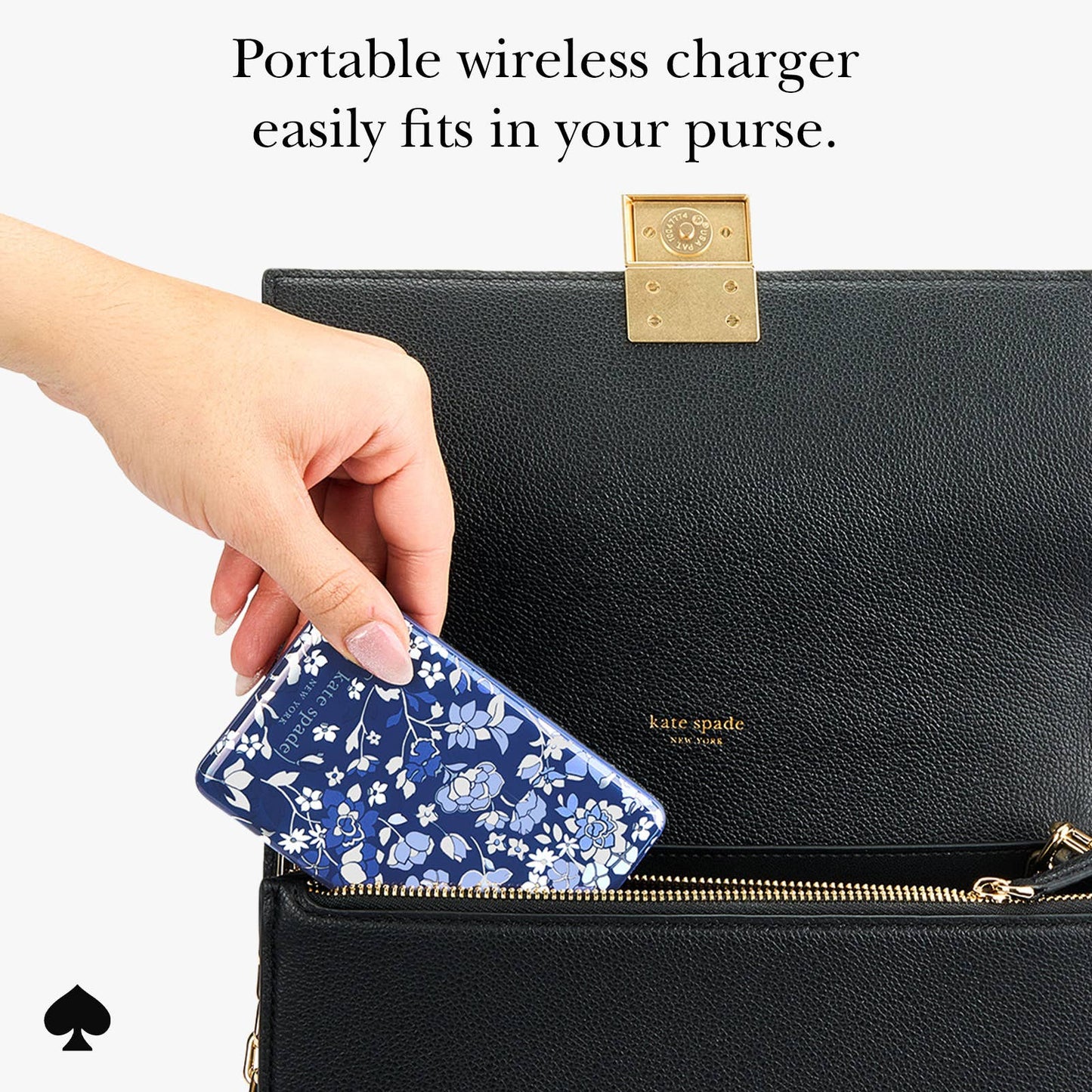 Kate Spade New York Flowerbed Blue MagSafe Battery Pack