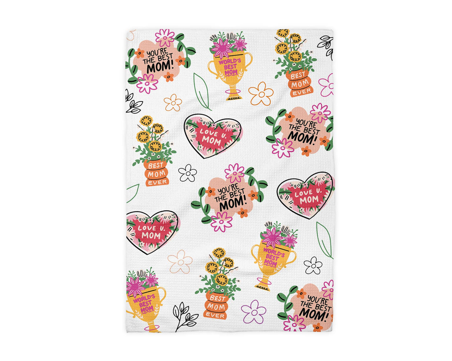 Mother's Day Gift Best Mom Present Kitchen Towel Waffle