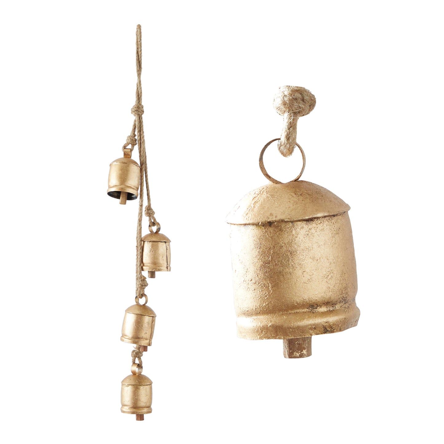 Gold Metal Decorative Cow Bells