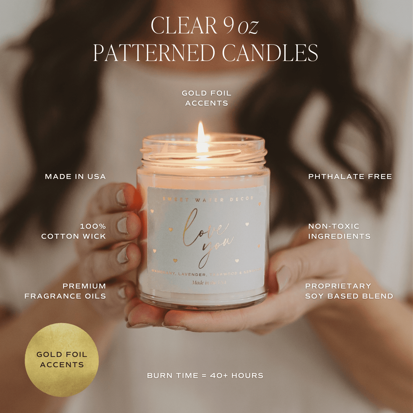 With Love 9 oz Soy Candle