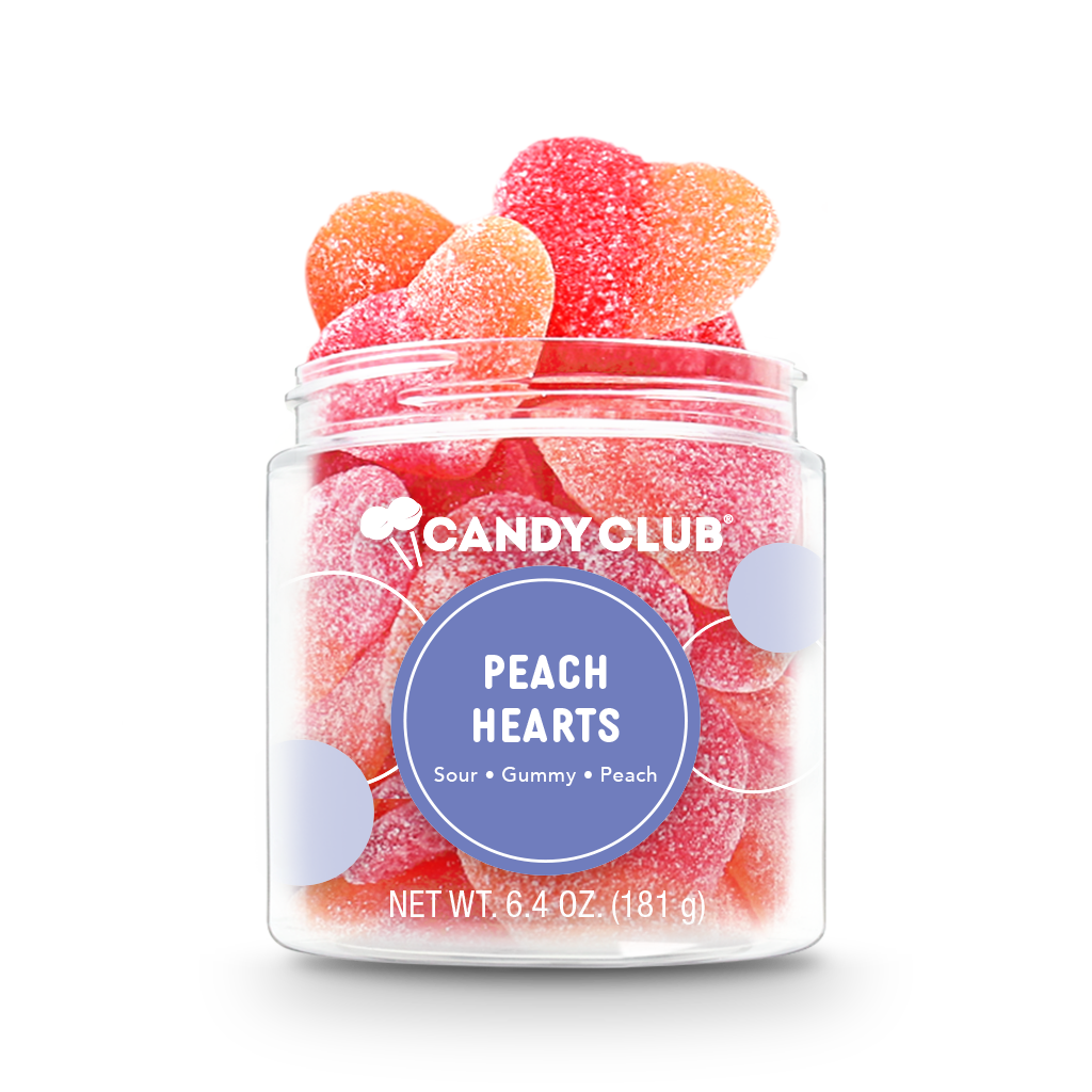 Peach Hearts Candy Club Gummies