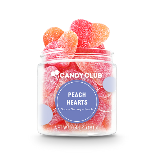 Peach Hearts Candy Club Gummies