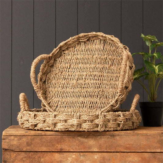 Handmade Braided Seagrass Trays by Audrey's Home & Gift