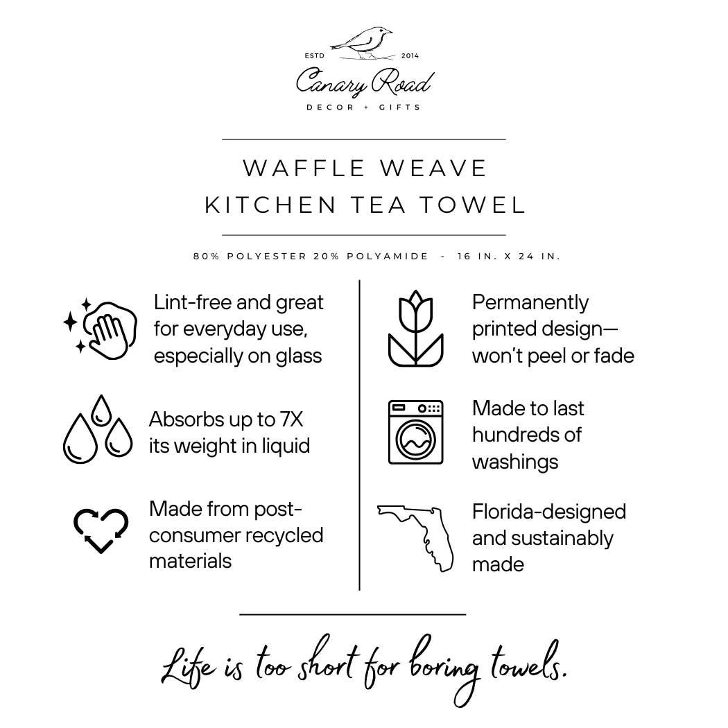 Floral Kitchen Flower Bloom Spring Summer Towel