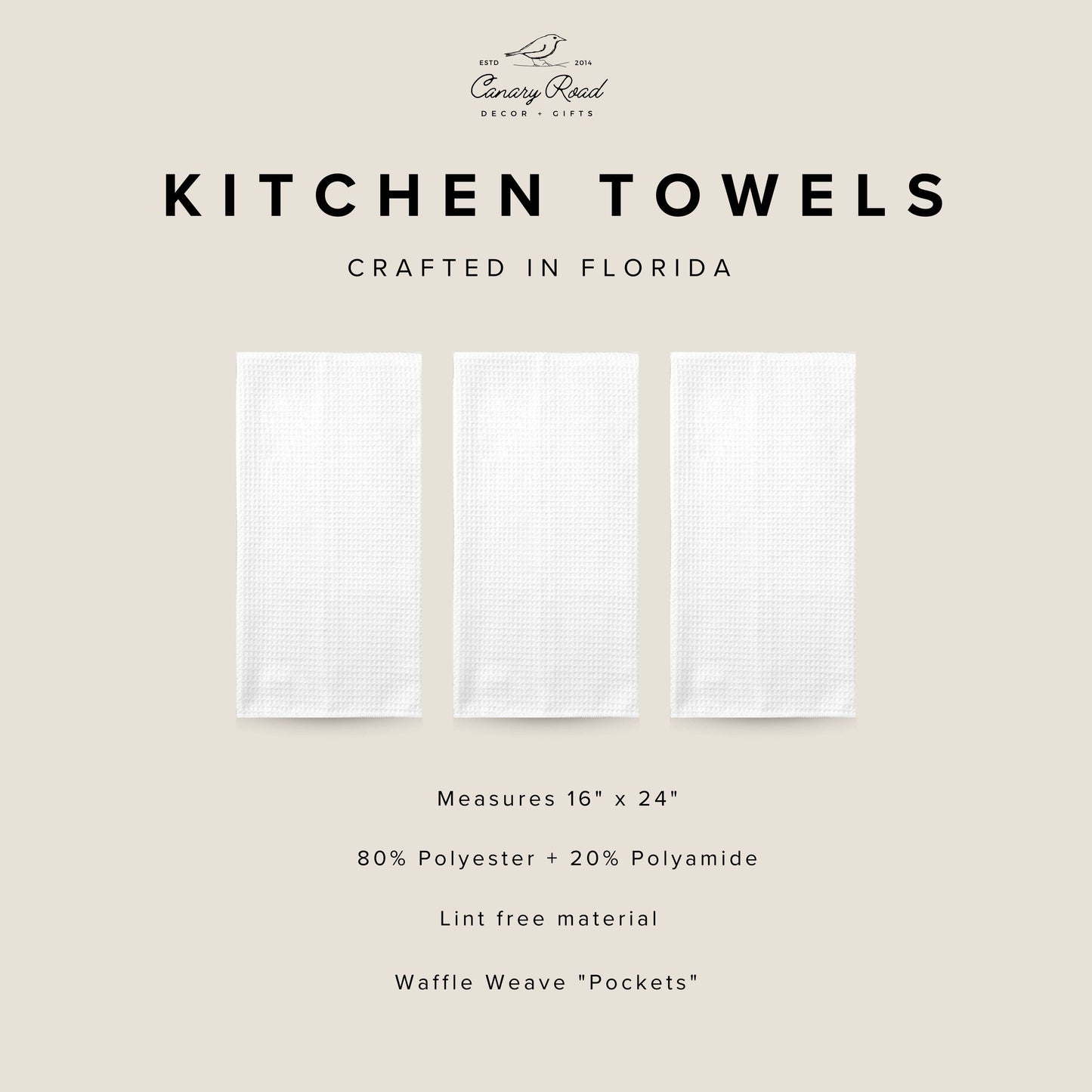 Nautical Anchor Beach Ocean Sea Kitchen Towel Waffle Gift