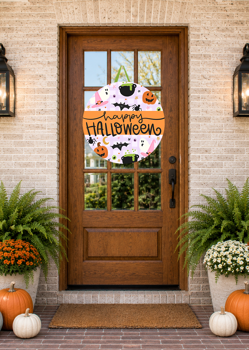 Happy Halloween Icons Door Hanger by Doodles By Rebekah