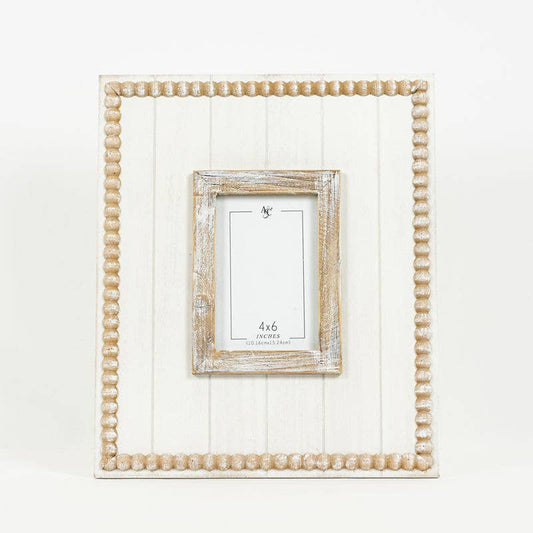 Wood Beaded Picture Frame (4x6) - 49th & Magnolia