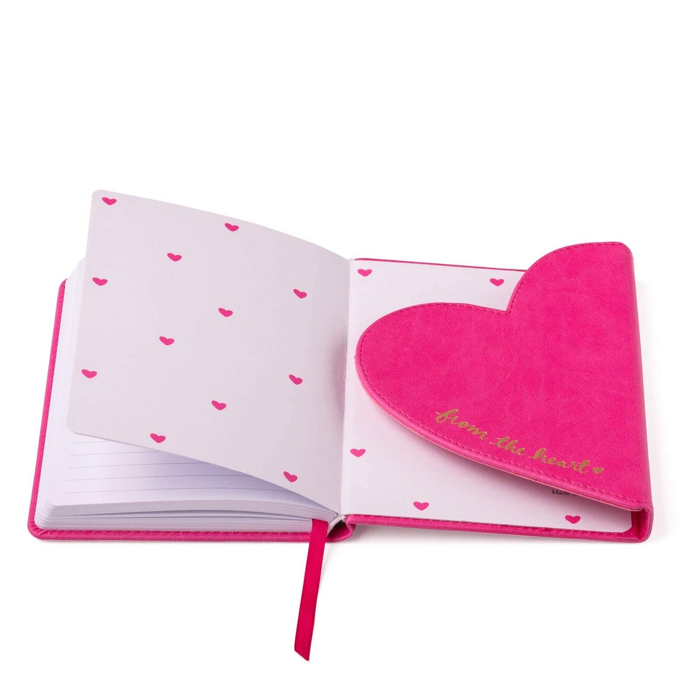 Hot Pink Heart Flap Journal
