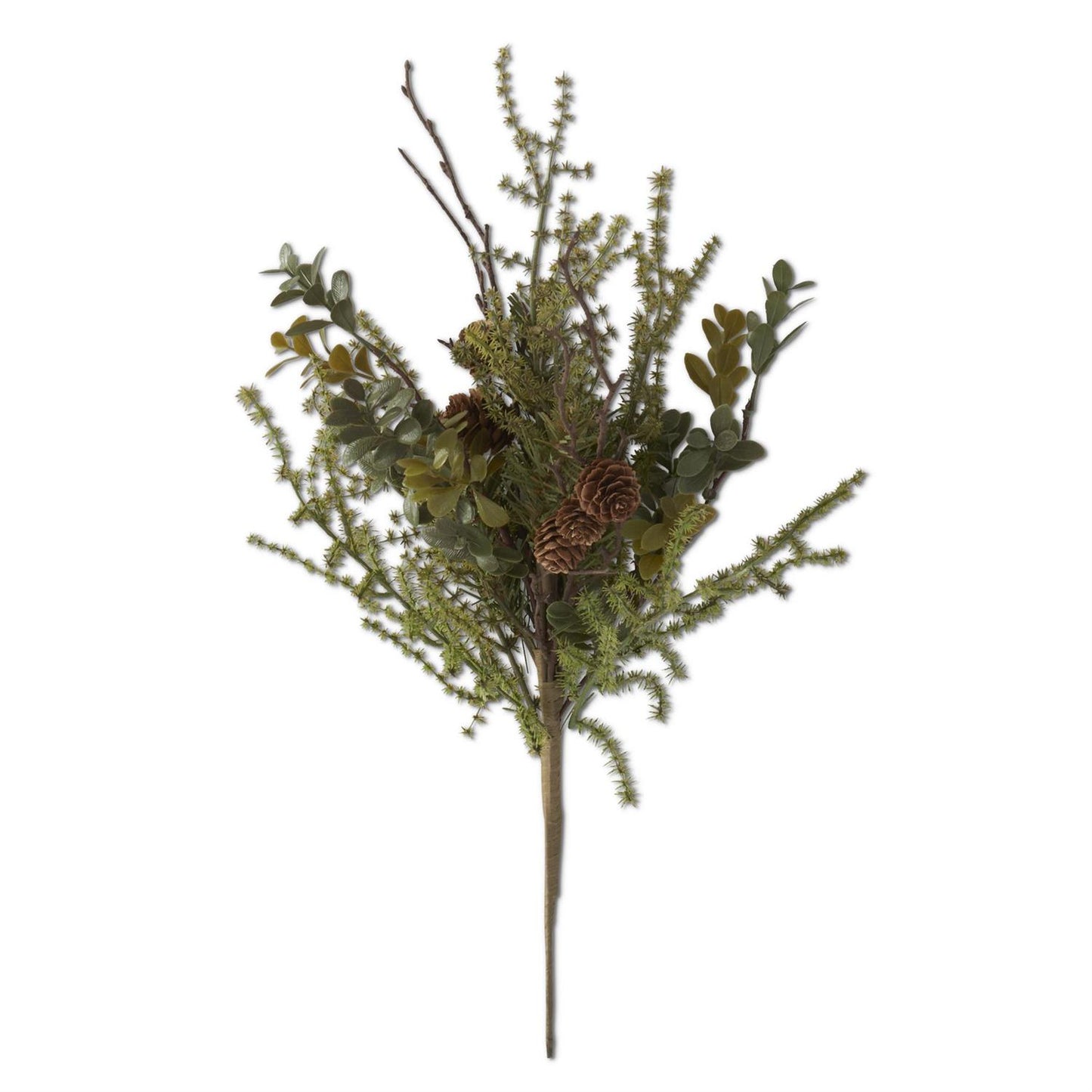 18.5 Inch Mixed Pine Twig Mini Pinecone Stem