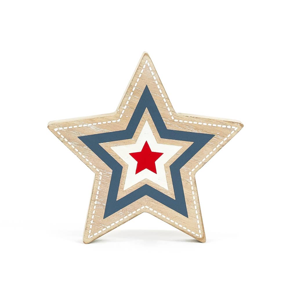 5x5" Chunky Wood Americana Star