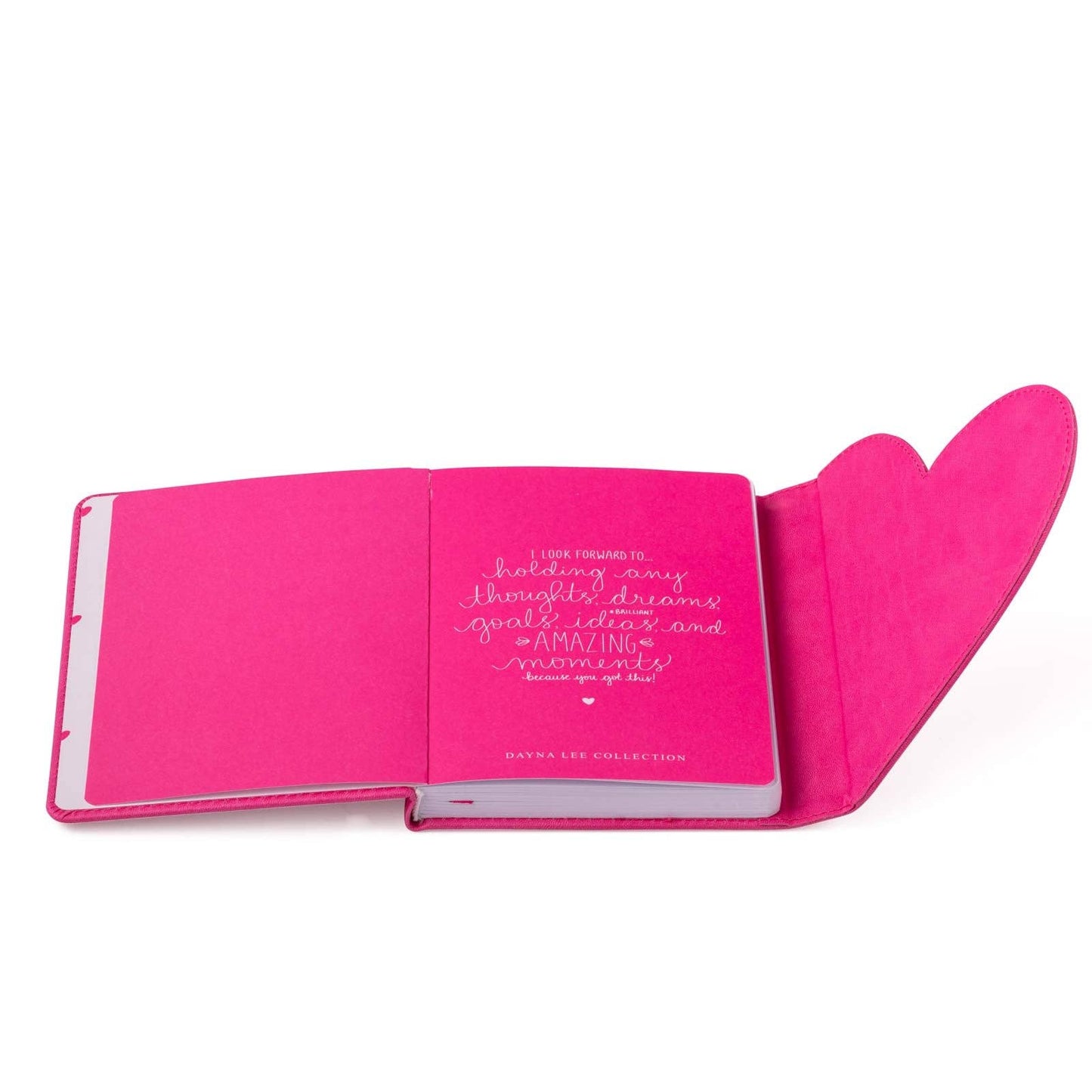 Hot Pink Heart Flap Journal