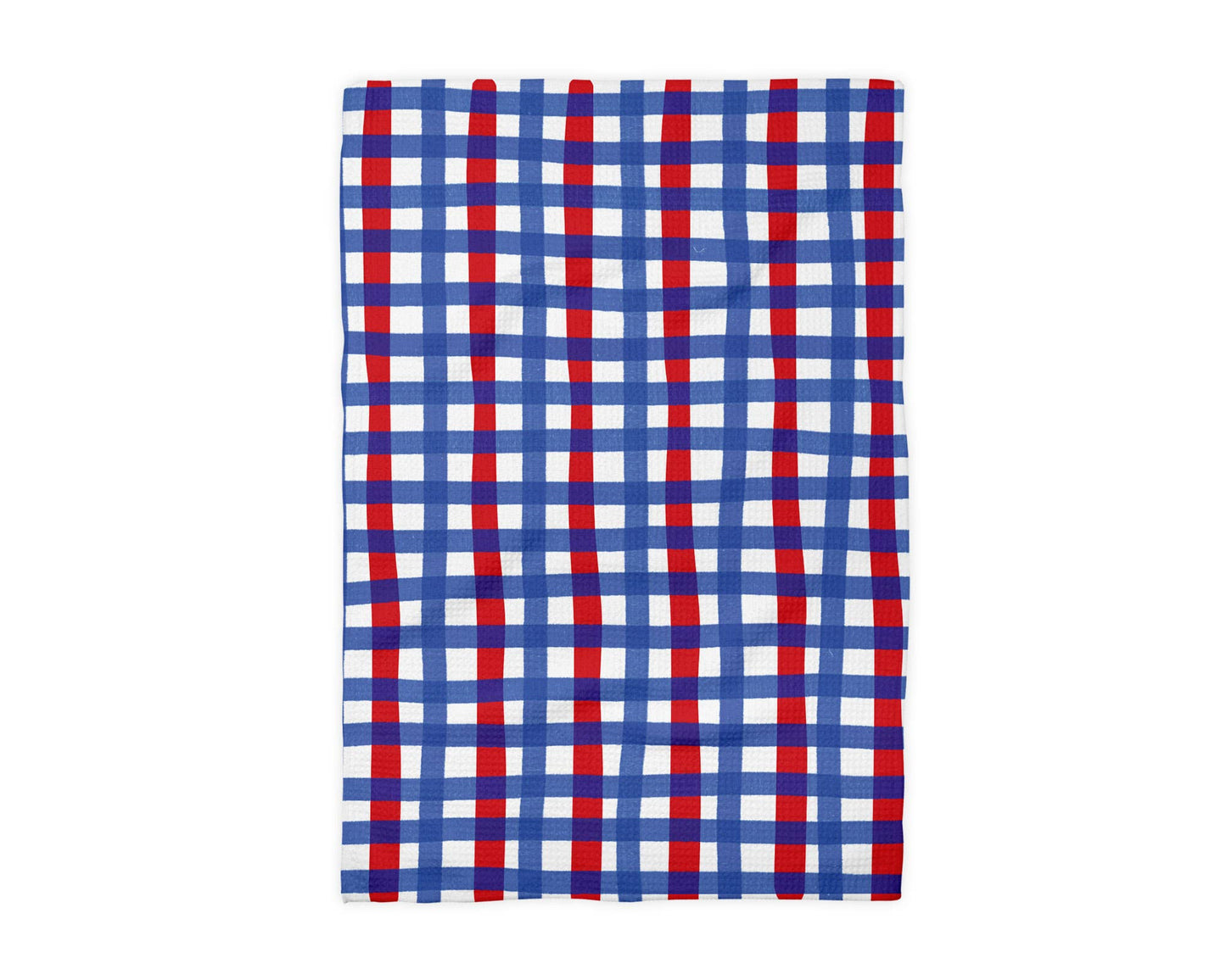 4th July Patriotic Plaid Kitchen Towel Waffle