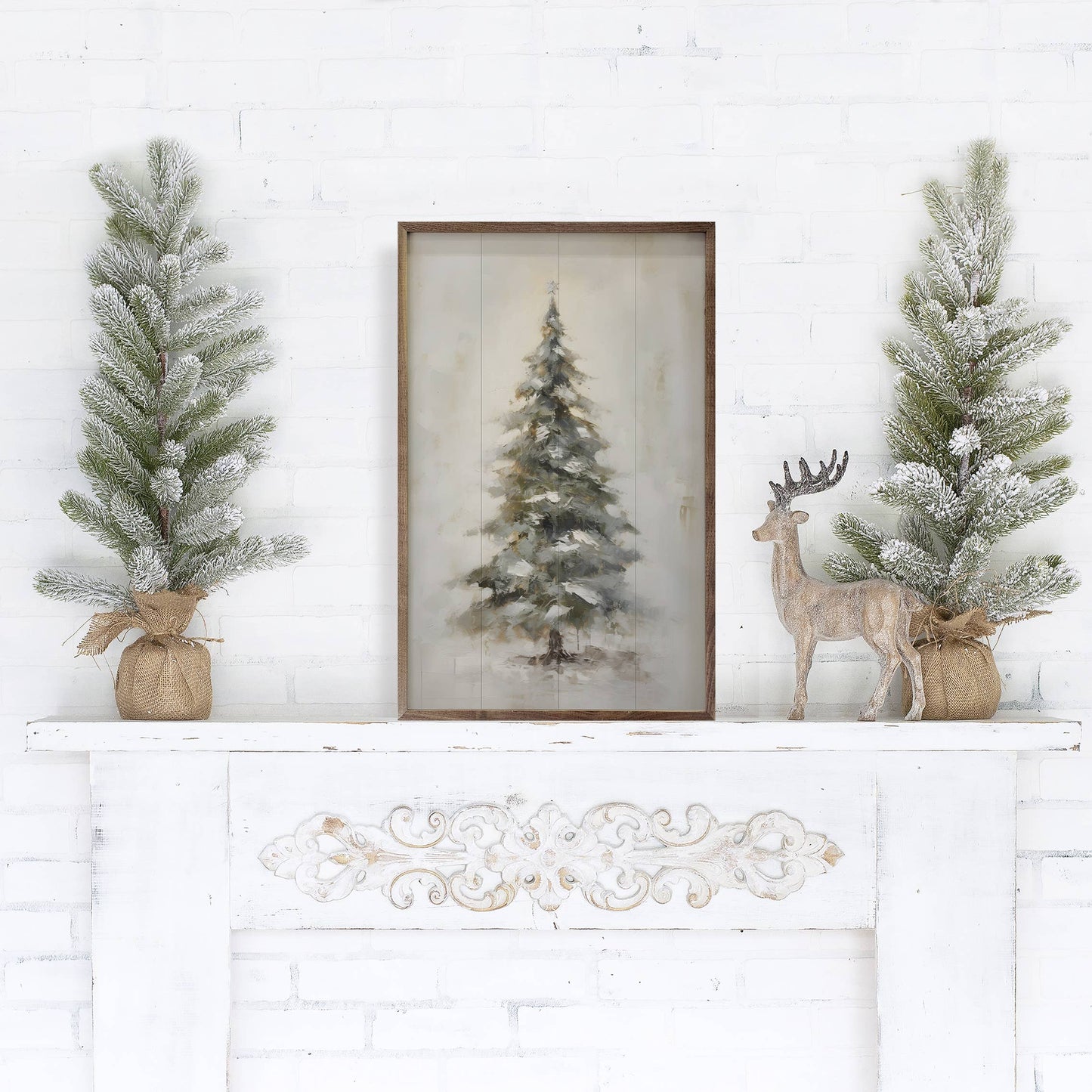 Pine Tree With Star By Petals Prints Designs - 49th & Magnolia